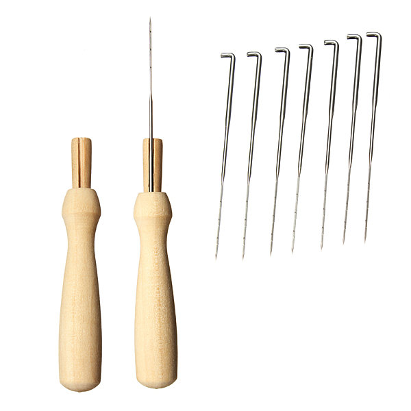 

7 иглы 1 иглы для валяния с деревянной ручкой держатель шерсть для валяния инструменты