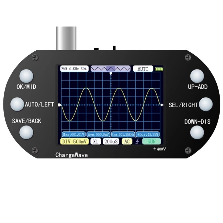 

PDS138 Mini Digital Осциллограф 2,5 МГц Частота дискретизации 200 кГц Поддержка полосы пропускания АВТО 80 кГц PWM для р
