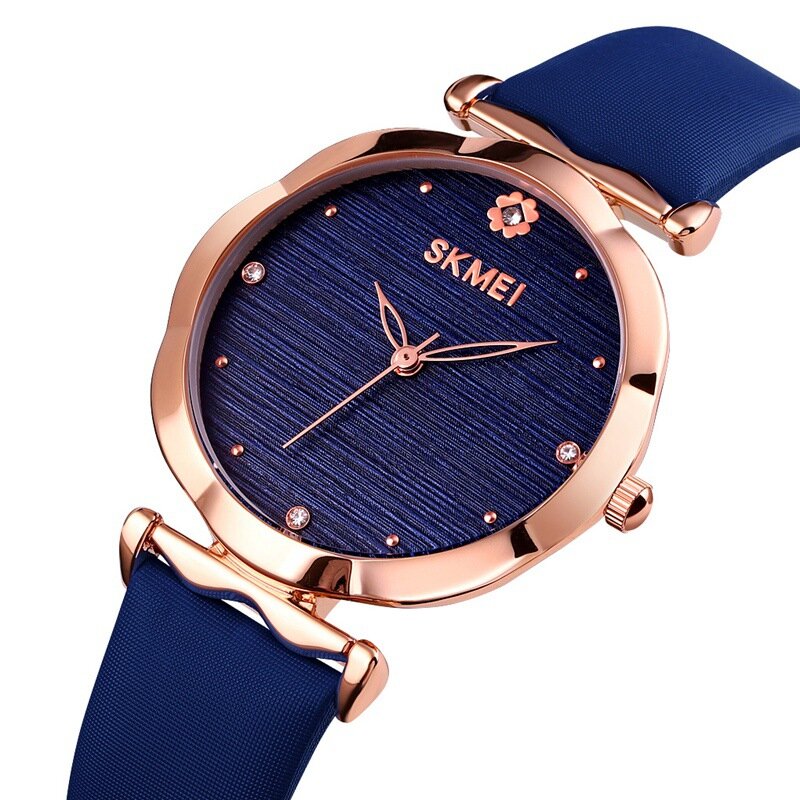 

SKMEI 1703 Fashion Женское Часы Creative Flower Dial Дизайн Кварцевые часы с кожаным ремешком