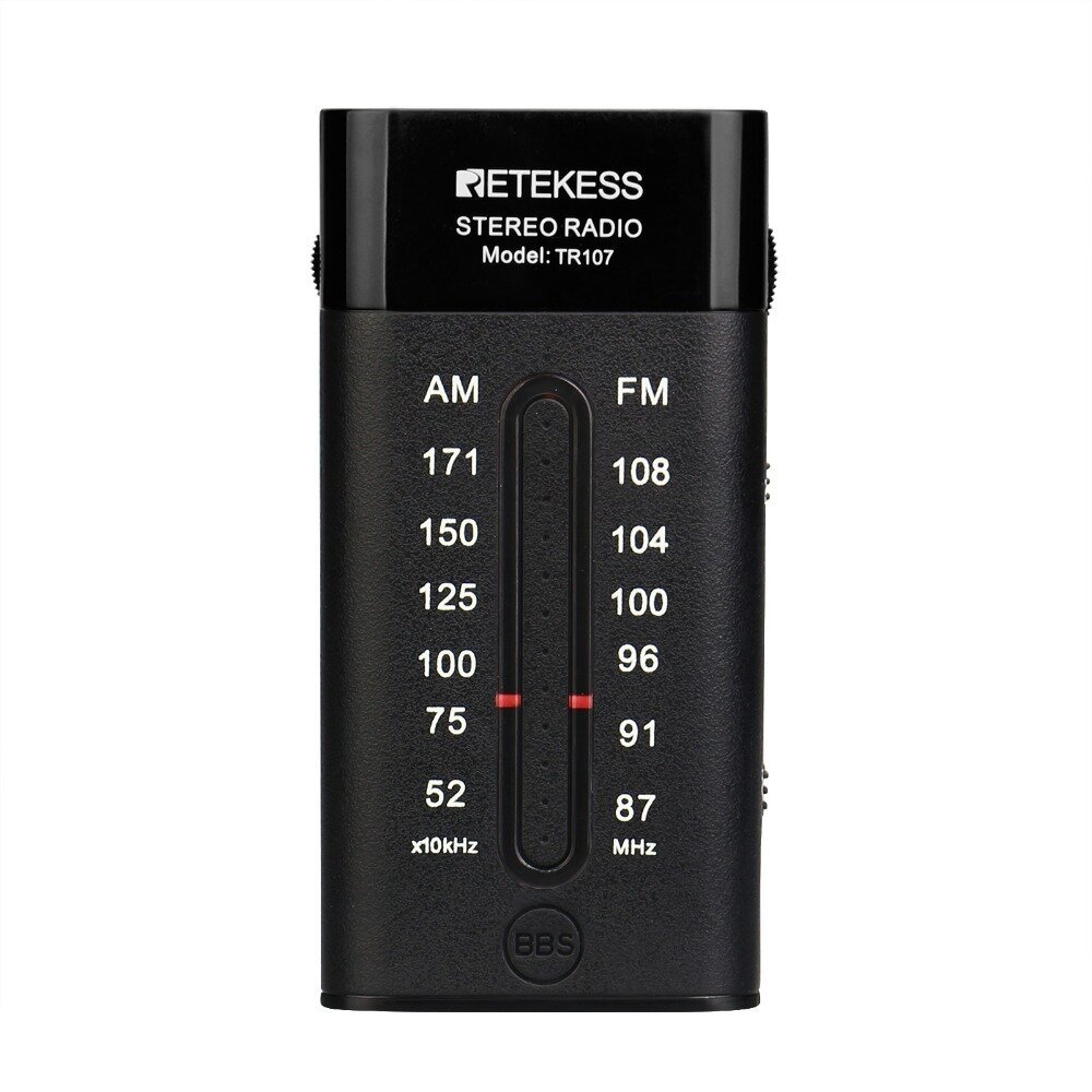 

Портативный мини-карман RETEKESS TR107 Радио FM AM Pointer Tuning Stereo Support BBS Mega Bass с Наушник для ходьбы Jog