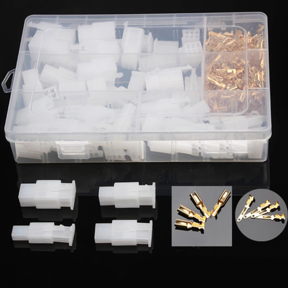 

380Pcs/set Car Motorcycle Electrical 2.8mm 2 3 4 6 Pin Wire Terminal Connector Fixed Hook Male Female Terminals