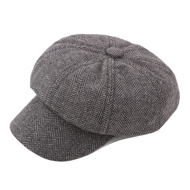 

Men Cotton Newsboy Beret Cap Outdoor Casual Winter Cabbie Hat Adjustable Painter Berets Caps