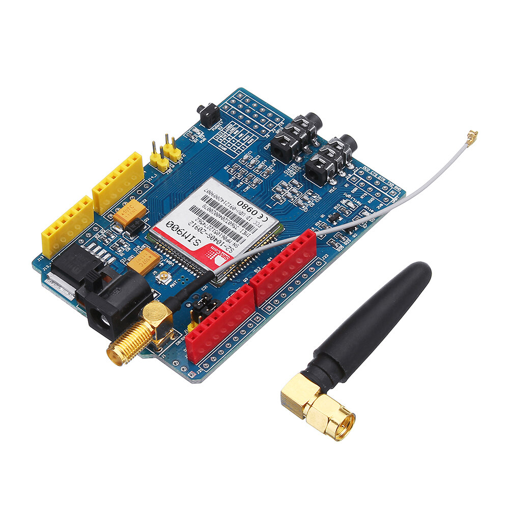 

SIM900 Quad Band GSM GPRS Shield Development Board Geekcreit for Arduino - products that work with official Arduino boar