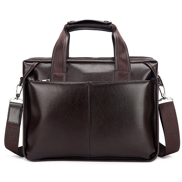 

Men Faux Leather Business Handbag Laptop Bags Briefcase Shoulder Bag