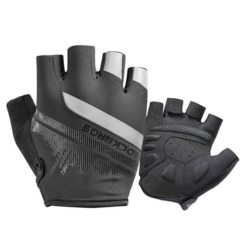

ROCKBROS Half Finger Cycling Gloves Shockproof Wear Resistant Breathable MTB Road Bicycle Gloves Men Women Sports Bike E