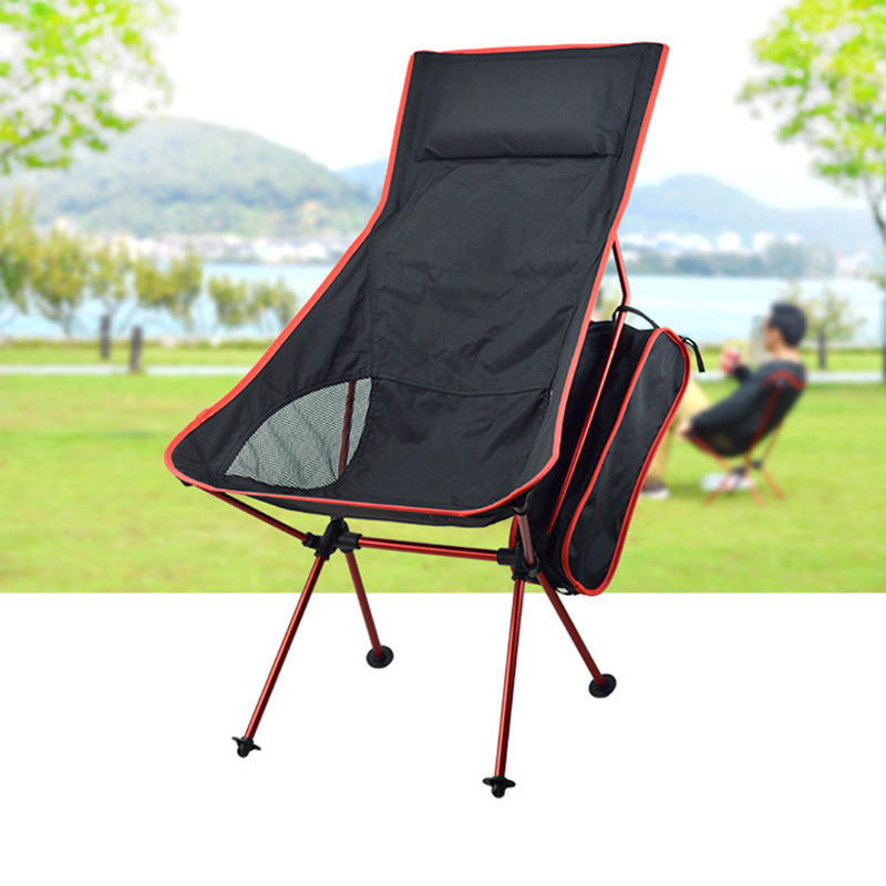 

IPRee® Portable Folding Chair Camping With Pillow Ultralight For Fishing Picnic Max Load 120 kg