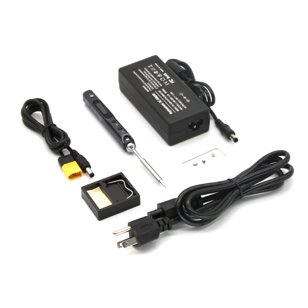 

SQ001 Mini Electric Пайка Железный адаптер питания Цифровой программируемый интерфейс OLED DC5525 с вилкой AU / US Инстр