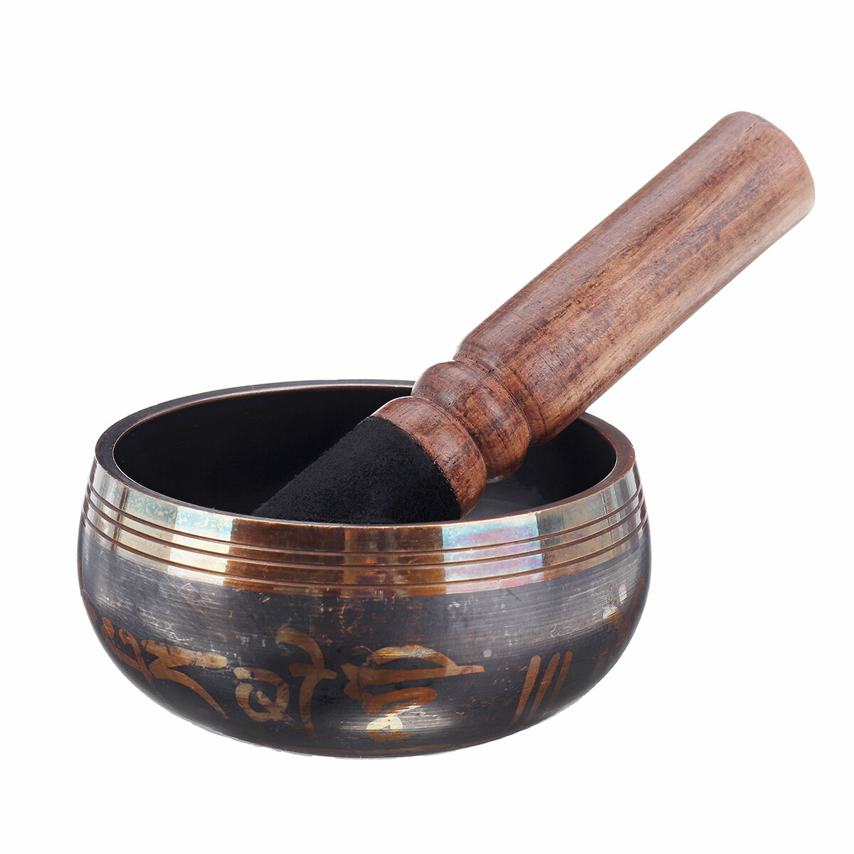 

Коврик для поющей чаши для традиционной медитации + деревянный молоток Тибетский буддизм Непал