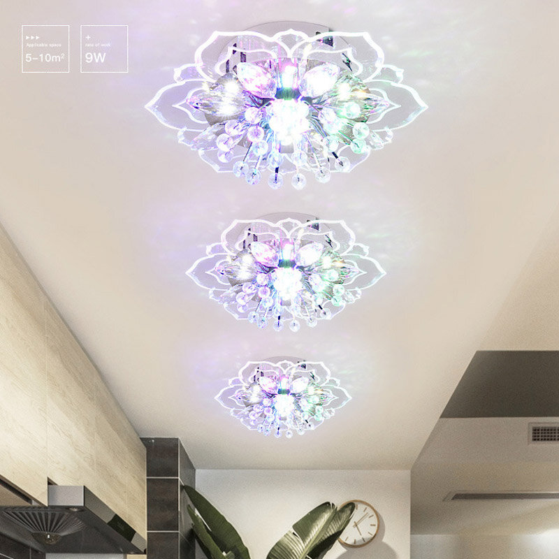 

Modern Crystal LED Потолочный светильник Кулон Лампа Освещение Люстра 9W Новый