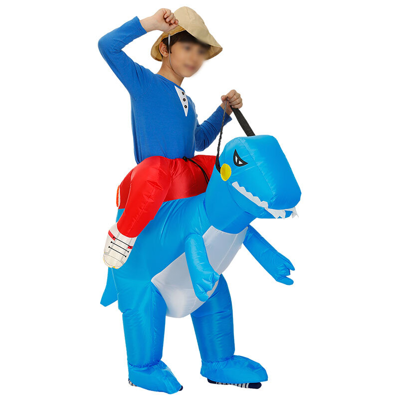 

Halloween Inflatable Dinosaur Rider Costume Cosplay Carnival Party Fancy Dress