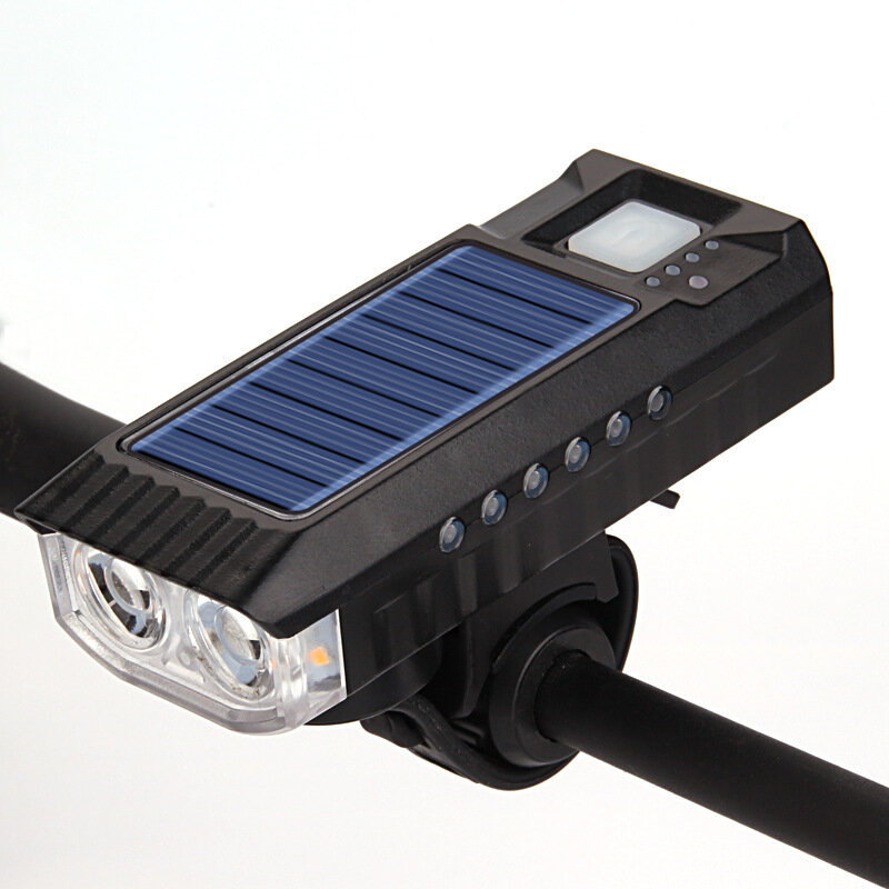 

2023 Солнечная Аккумуляторная велосипедная фара LED Суперяркость 4000 мАч Батарея Водонепроницаемы 4 режима освещения Пр