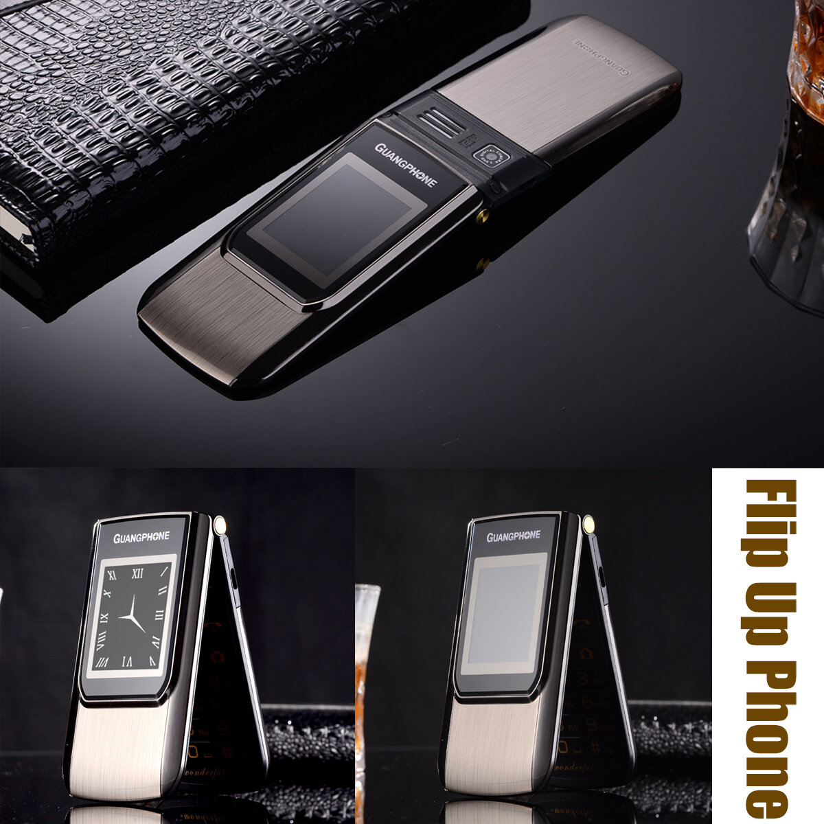 

E9 2,6 дюймов Складной мобильный телефон-раскладушка с двумя SIM-картами GSM Двухэкранный базовый простой FM-сигнал SOS-