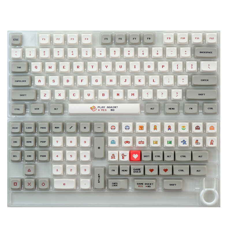 

WuLuQi, 138 шт., ретро, красный и белый, Механический Клавиатура, набор колпачков для сублимации PBT, профиль XDA, колпа