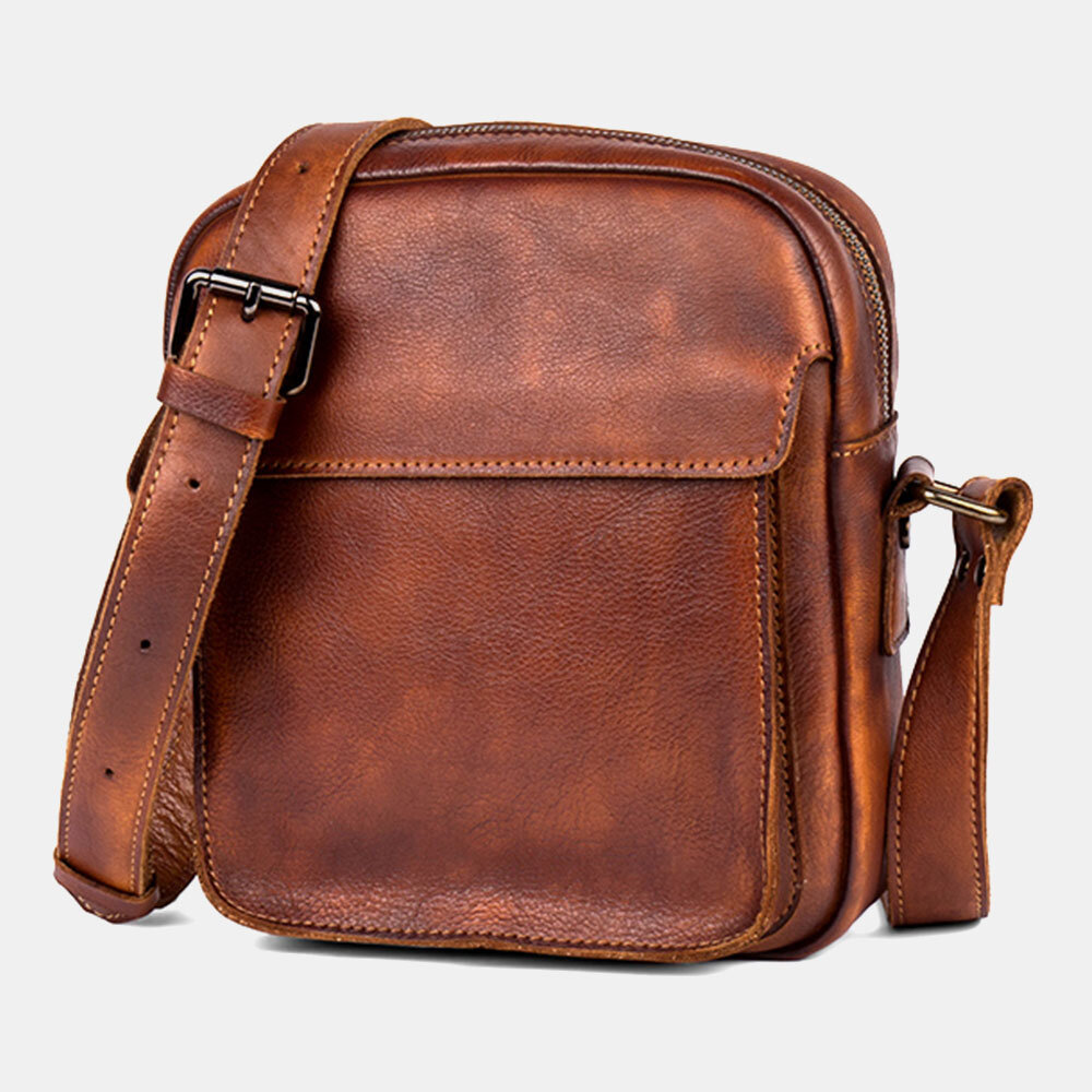 

Ekphero Men Back Anti-theft Pocket Crossbody Shoulder Bag Vintage Waterproof Wear Resistant Sling Bag Travel Bag