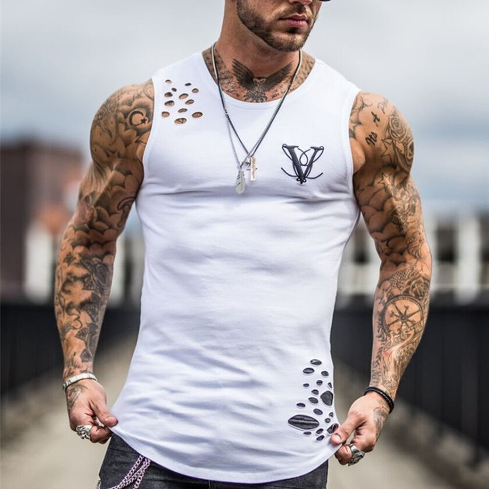 

Men's Sports Vest Cotton Sleeveless Shirts Sport Sport Fitness Gym Running Outdoor Sports Vest Bodybuilding Tank Tops