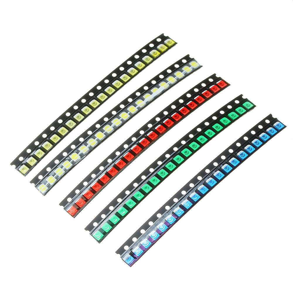 

100 шт. 5 цветов 20 каждый 1210 LED Ассортимент диодов SMD LED Диод Набор зеленый / красный / белый / синий / желтый