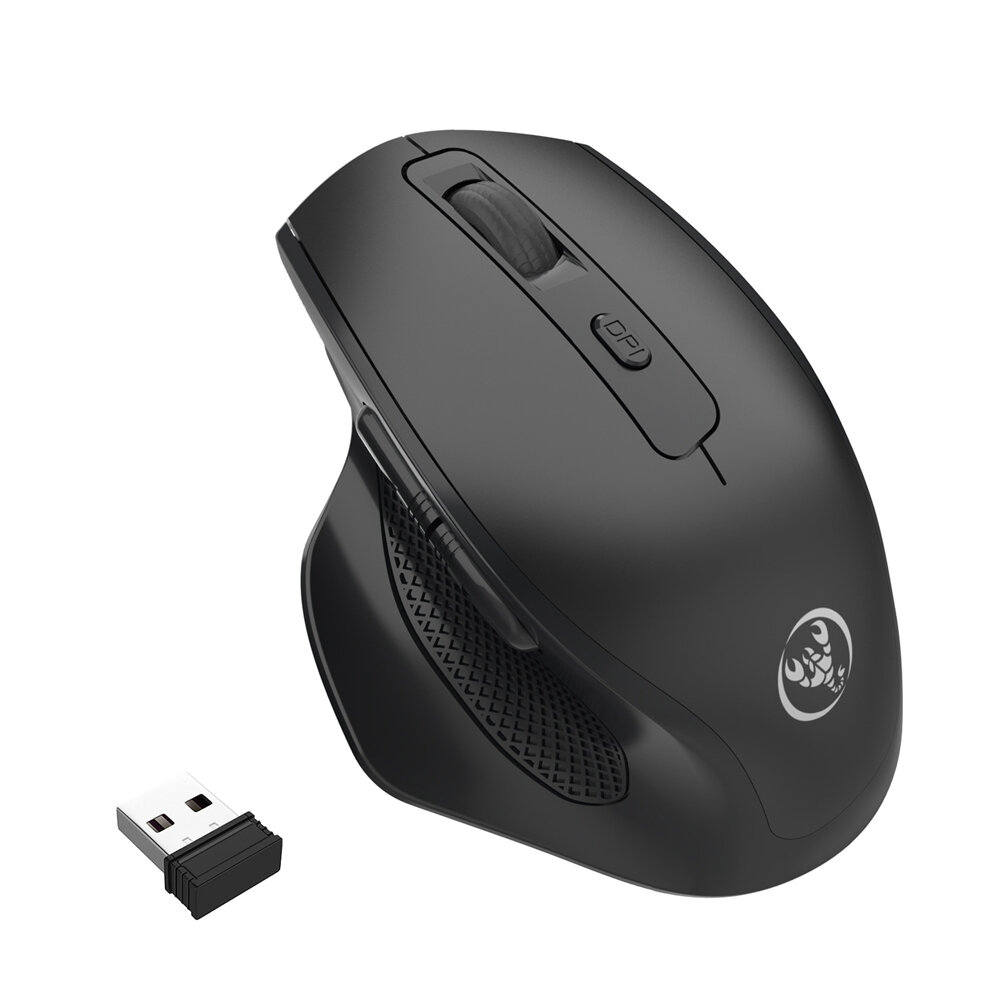 

HXSJ T28 2.4GHz Wireless Rechargeable Vertical Mouse 2400DPI Optical Office Business Gaming Mouse with USB Receiver for