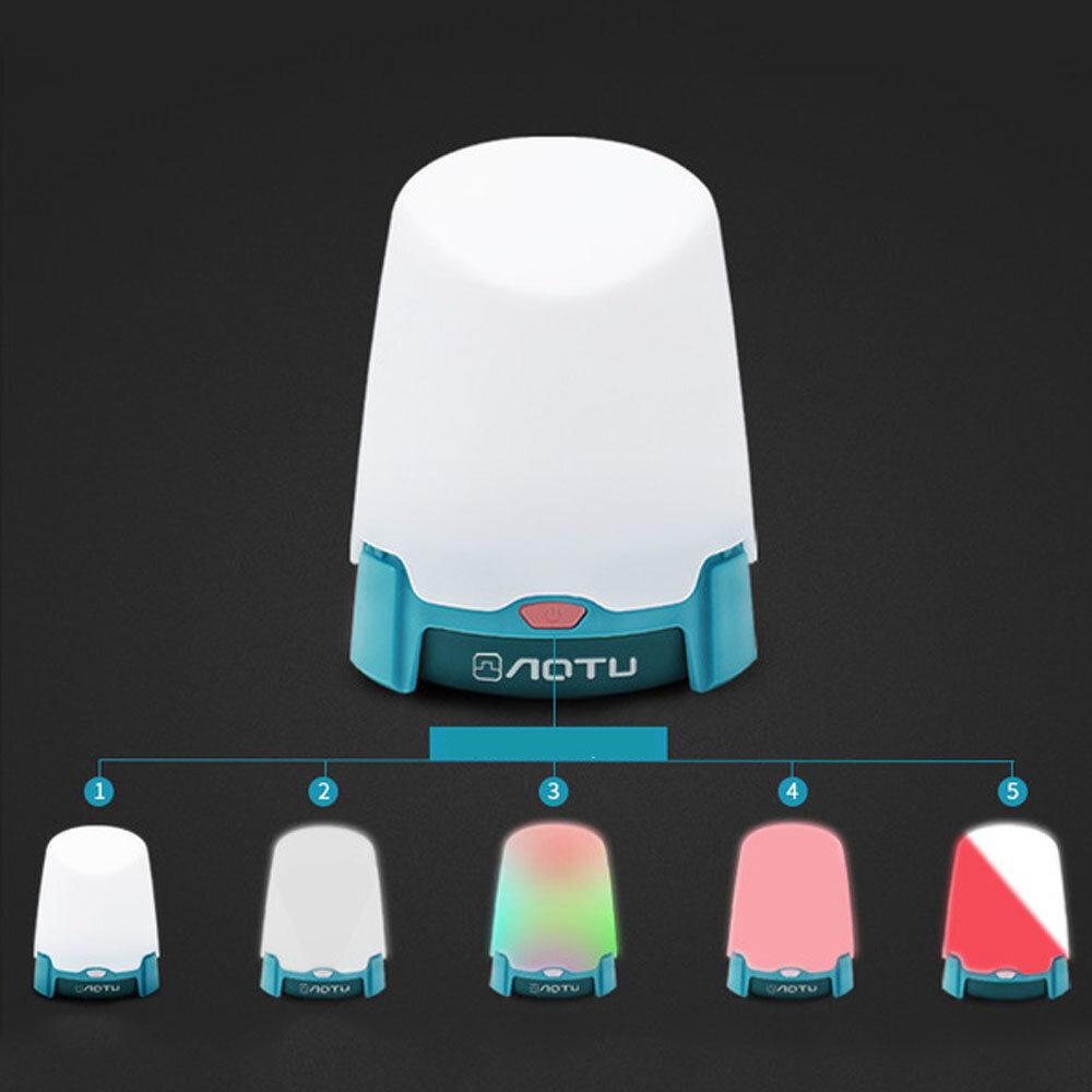 

AOTU Mini Кемпинг свет USB аккумуляторная 5 режимов Водонепроницаемы подвесной Крюк аварийный фонарик Лампа LED палатка