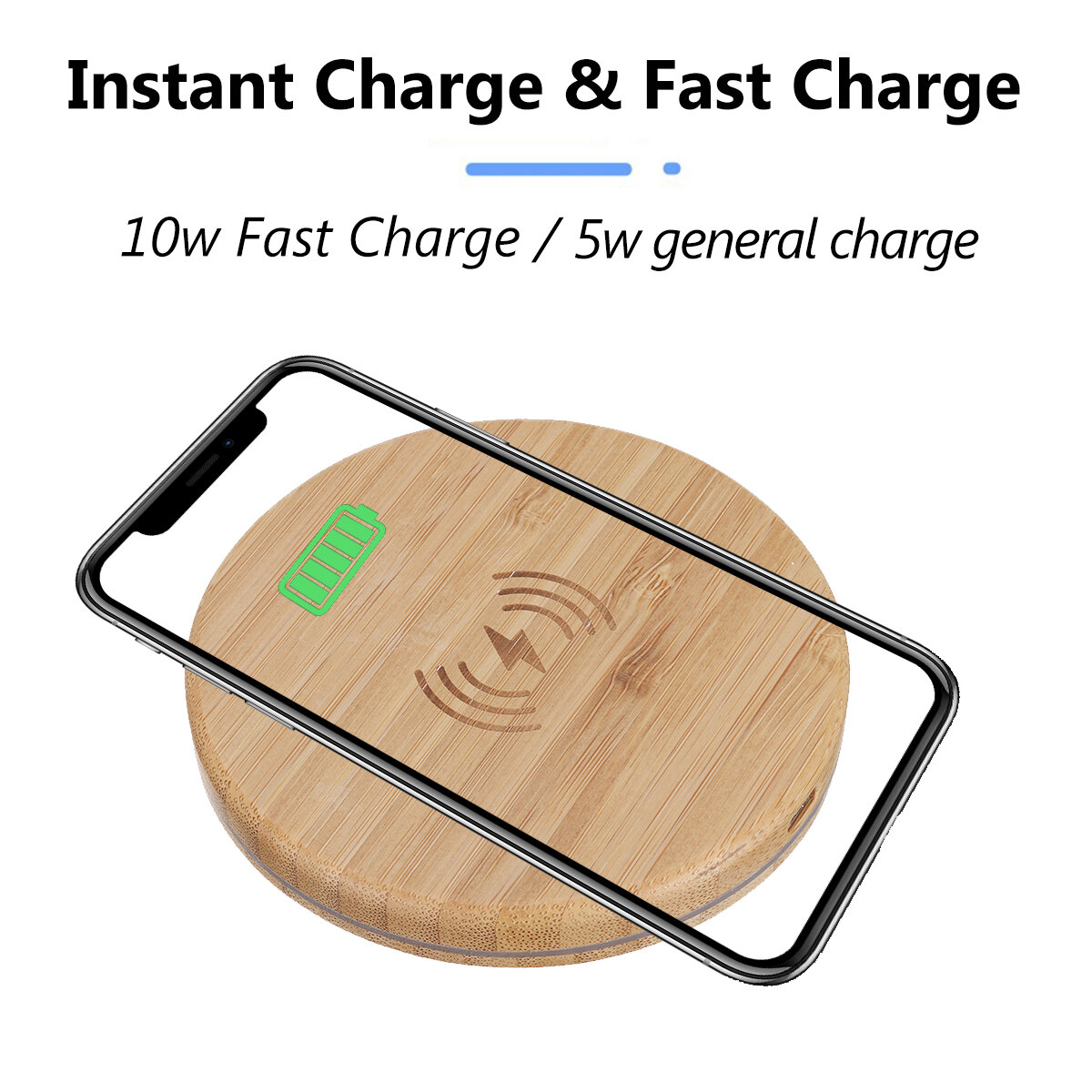 

Bakeey 5W / 10W QI Standard Wireless Charging Pad Зарядное устройство для быстрой зарядки для iPhone XS 11Pro S20 20+ MI