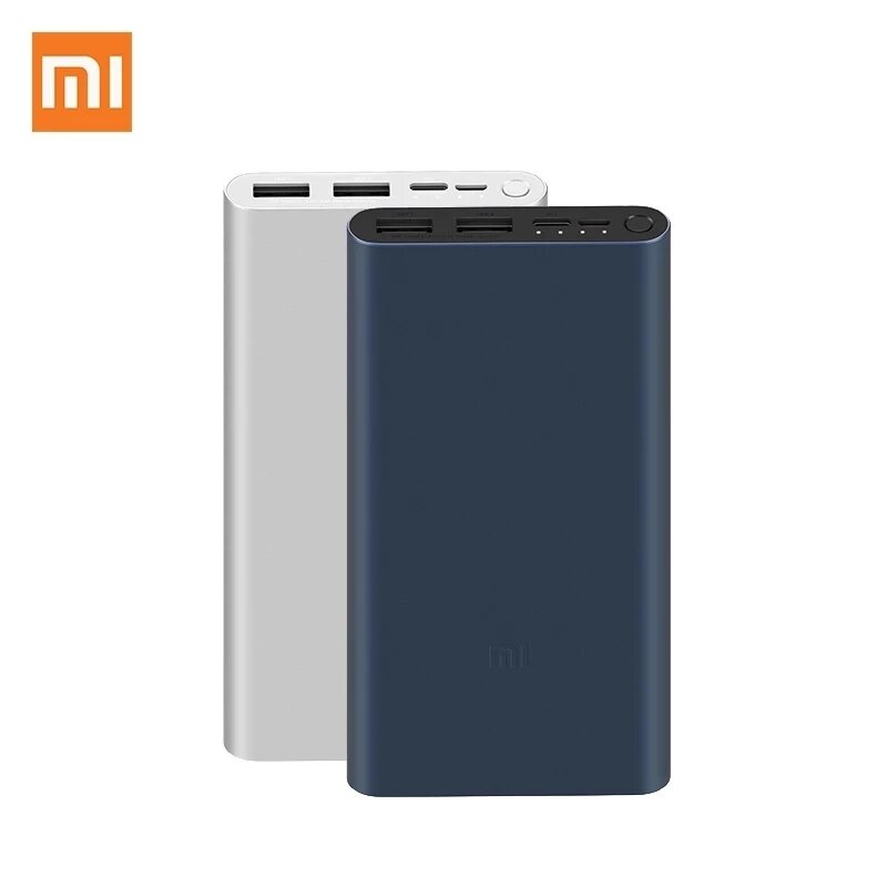 

Xiaomi Mi Power Bank 3 10000 мАч Внешний Батарея Портативный двойной выход USB Быстрая двусторонняя зарядка Powerbank по