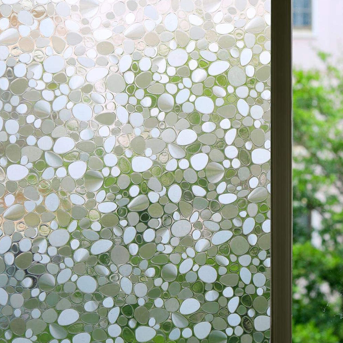 

3D ромб / галька / мозаика стеклянная оконная наклейка пленка Анти UV Non Adhesive Privacy