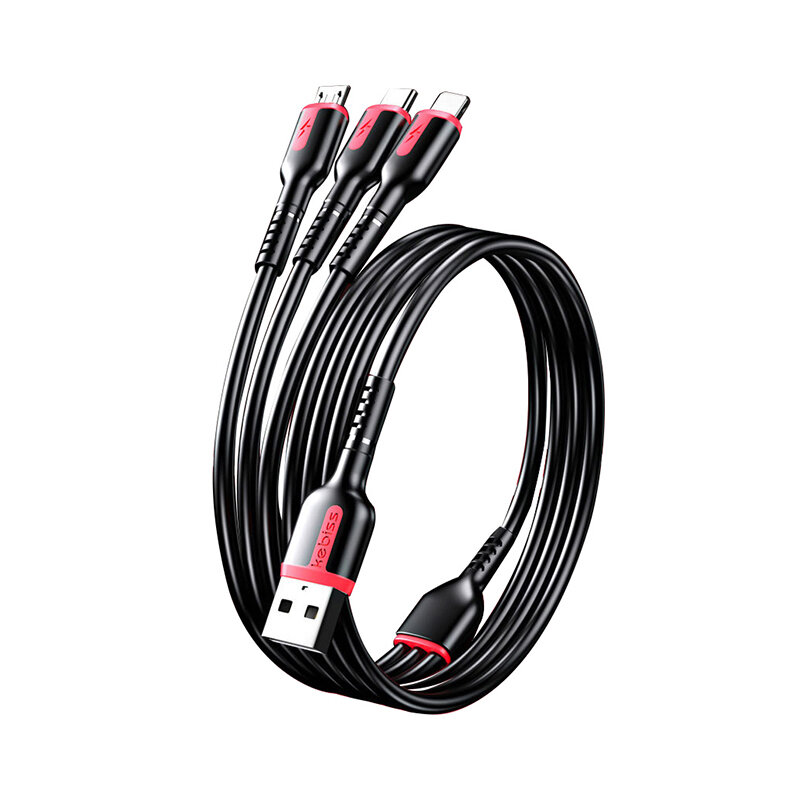 

6A 66W USB-A to IP/Type-C/Микро USB Кабель для быстрой зарядки и передачи данных Медь Core Line 1M/2M Long для iPhone 12