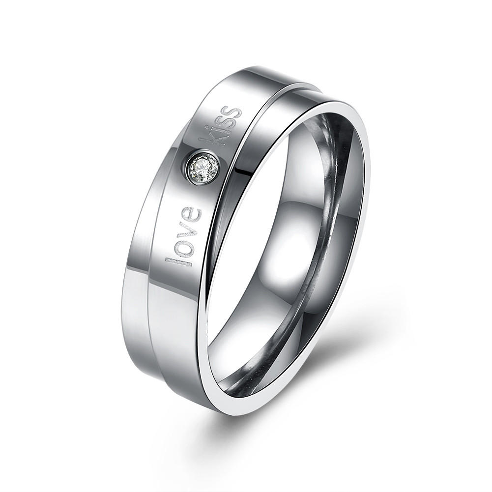 

Пара любовника циркон кольцо серебро из нержавеющей стали палец женщины мужчины кольцо прекрасный подарок ювелирные изде