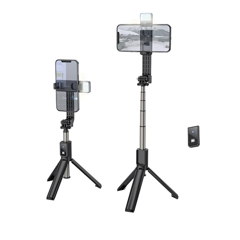 

HOCO K15 All In One Портативный bluetooth Дистанционный Contol Selfie Палка 2-Gear Fill Light Телескопический выдвижной
