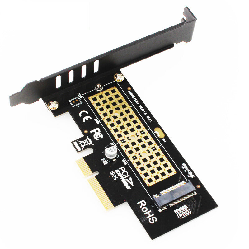 

JEYI SK4 M.2 NVMe Riser Card SSD NGFF TO PCIE X4 Адаптер M Key Интерфейсная карта Поддержка PCI Express 3,0 X4 2230-2280