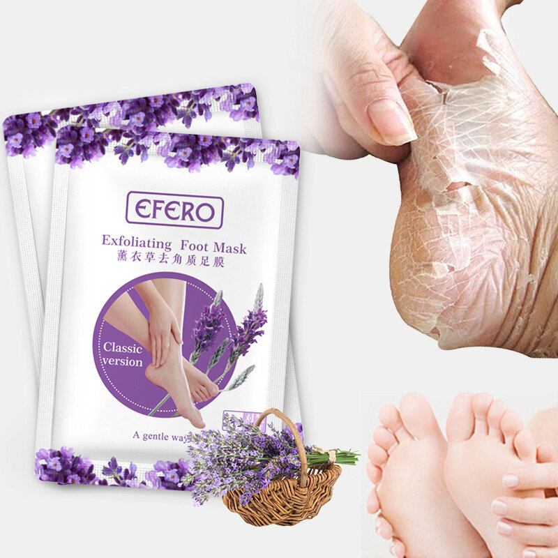

Feet Exfoliating Lavender Foot Mask Waterproof Peeling Dead Skin Calluses Foot Spa Pedicure Socks