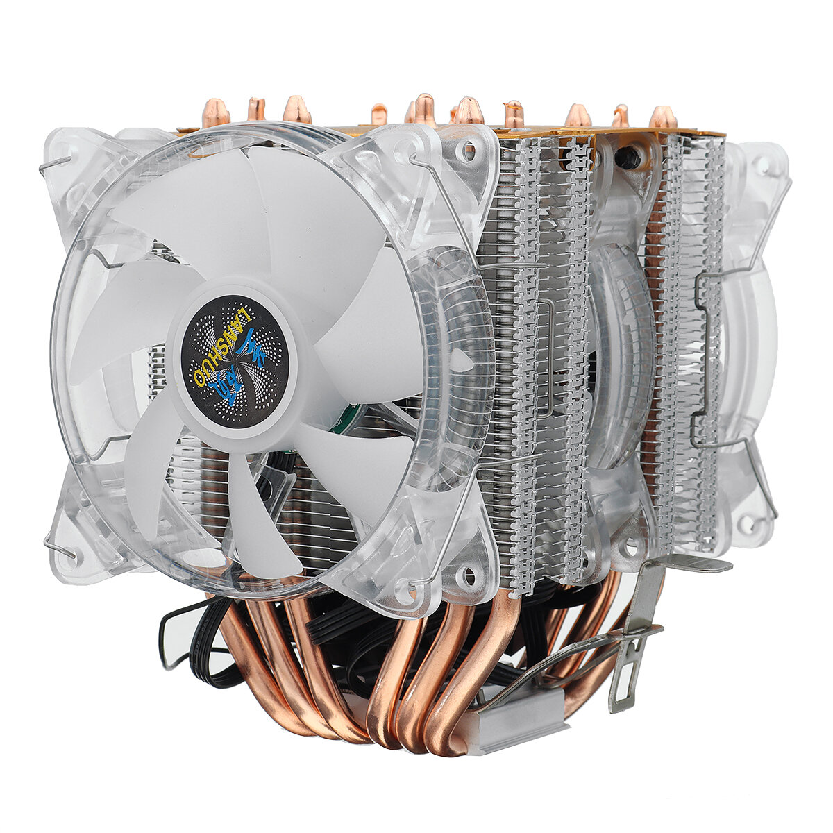 

1/2/3 вентиляторы 4Pin 6 Heatpipes Colorful Вентилятор охлаждения процессора с подсветкой Радиатор охлаждения для Intel
