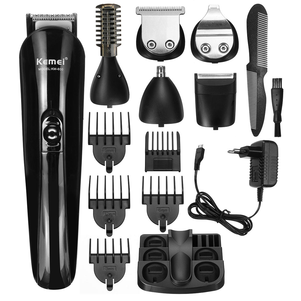 

12 in 1 Mens Electric Hair Cutter Clipper Rechargeable Beard Shaver Razor Nose Trimmer Set