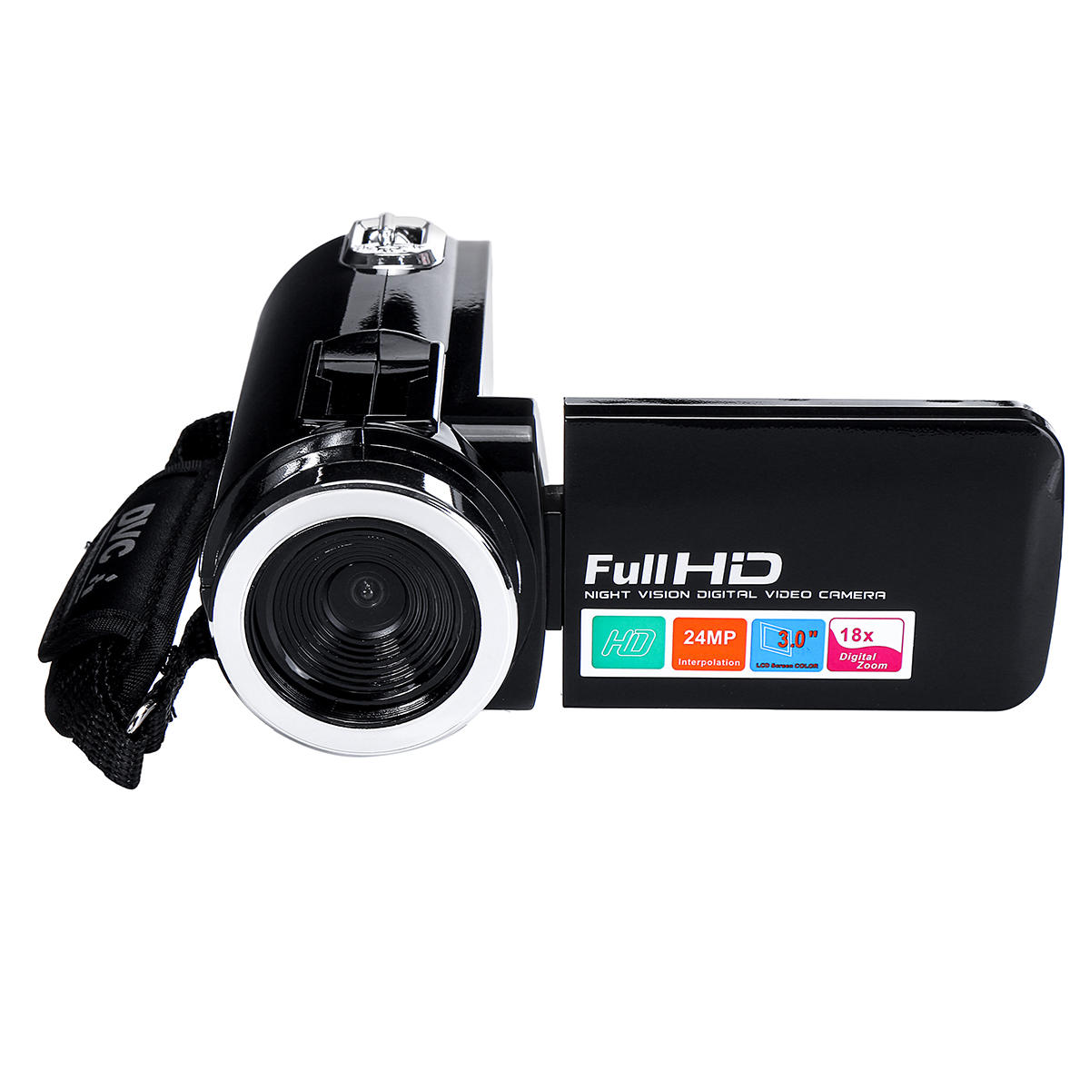 

4K HD 1080P 24MP 18X Zoom 3 дюймов LCD Цифровая видеокамера Video DV камера с микрофоном