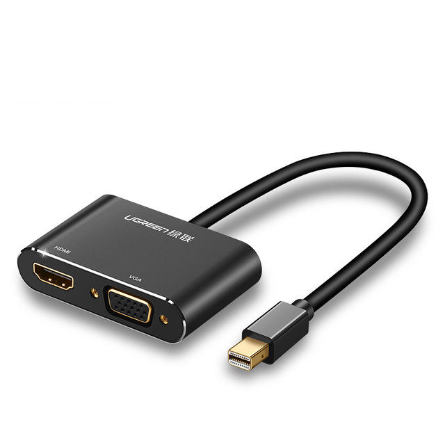 

Ugreen Mini DP to HD VGA Adapter Thunderbolt 2 Converter DP Cable for Macbook Air 13 Surface Pro 4 Mini DisplayPort HD C