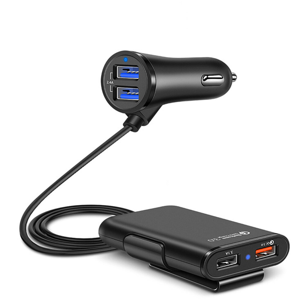 

Bakeey 3.1A QC3.0 4-портовый USB для быстрой зарядки LED Индикатор спереди и сзади Авто Зарядное устройство для iPhone X