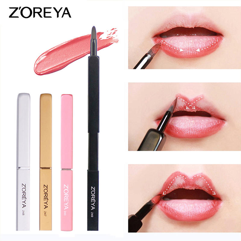 

ZOREYA Retractable Lip Brushes Professional Makeup Brushes Portable Make Up Brushes for Lip Gross and Lip Stick Products