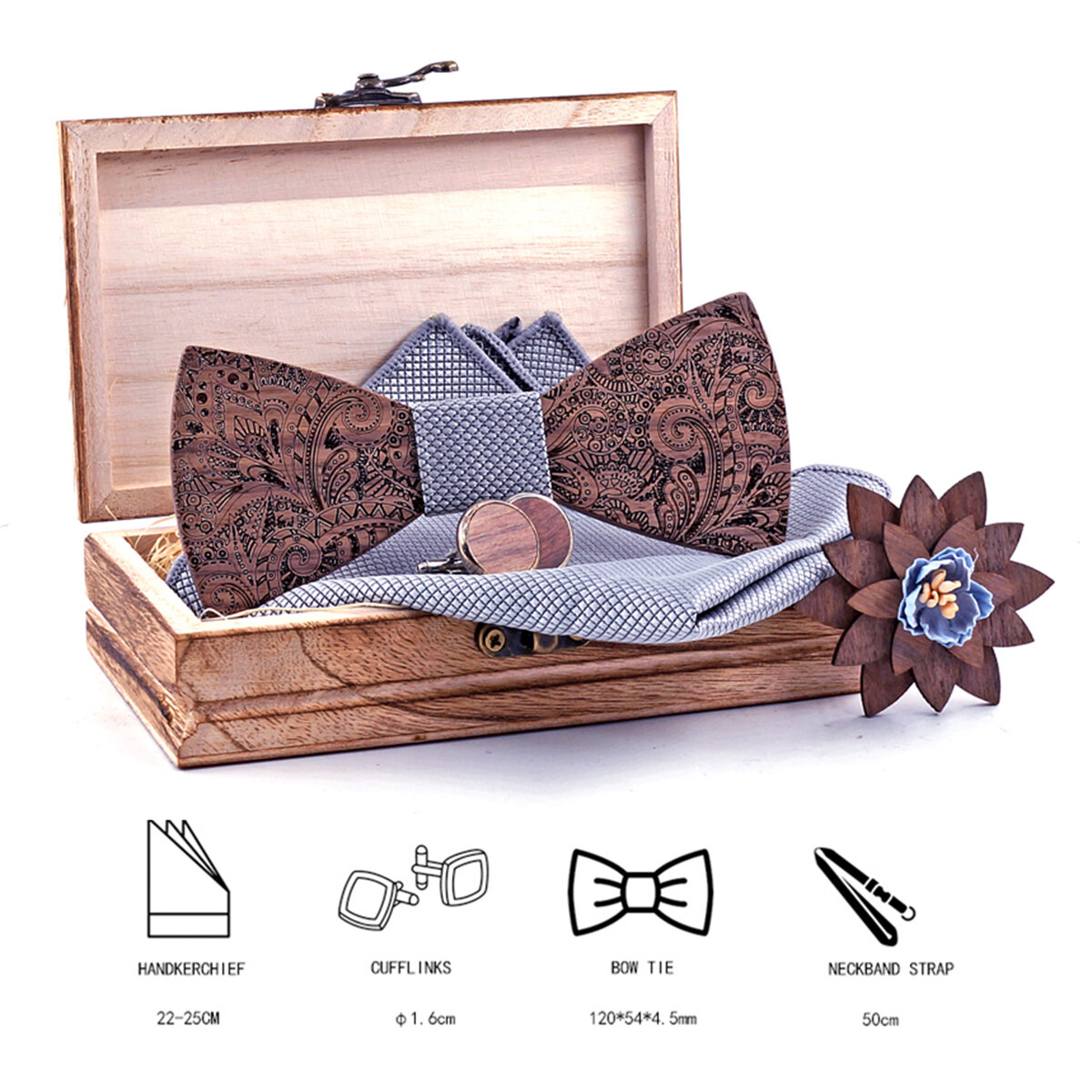 

Деревянный галстук-бабочка и носовой платок с галстуком-бабочкой в подарок для мужчин Свадебное Праздничный ужин с бабоч