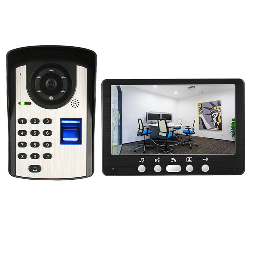 

ENNIO 815FD11 7 дюймов TFT цветной видеодомофон домофон дверной звонок клавиатура домашняя безопасность камера Монитор с