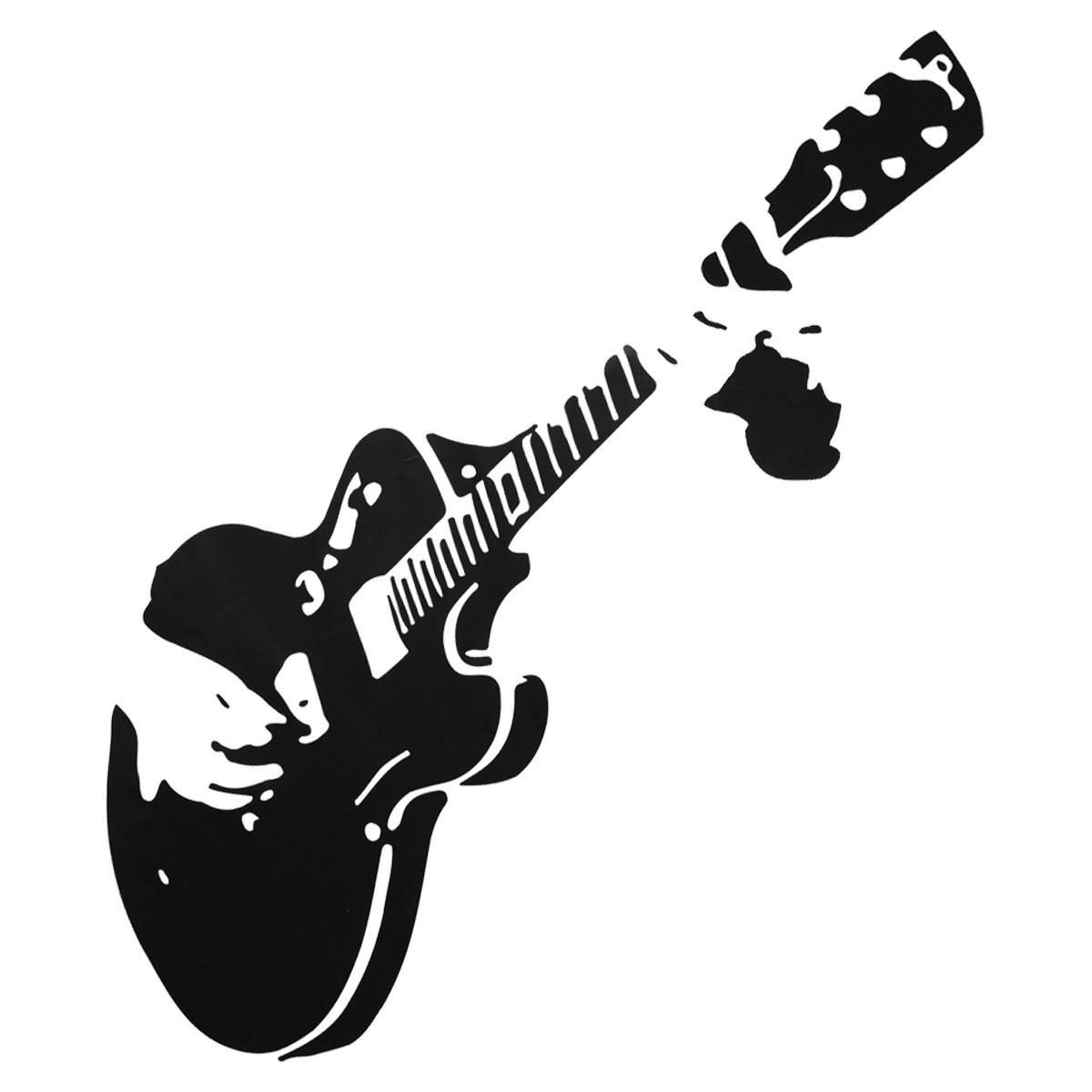 

Съемный Гитара Гитарист Музыка DIY Рок Стиль Наклейка Home Decor Art Стикер Стены Обои