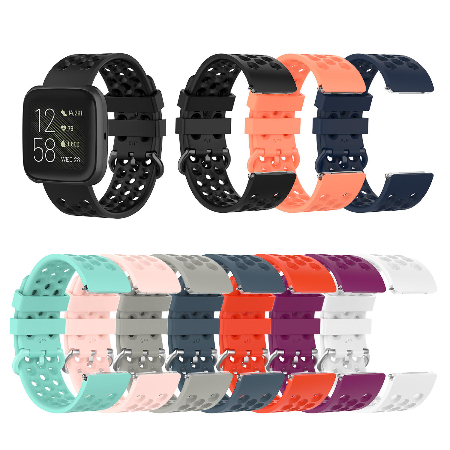 

Bakeey 23mm Watch Стандарты Ремешок для Fitbit Versa 2 с головкой Fit Fit Бесшовные спортивные смарт-часы