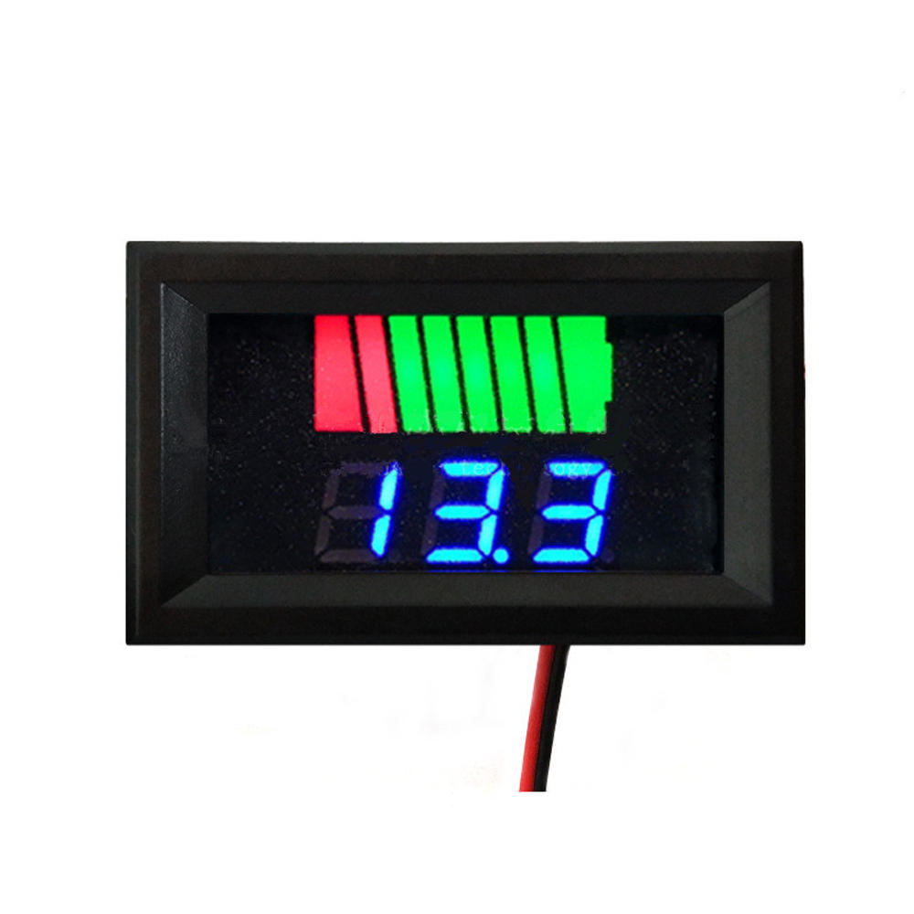 

3pcs 12-60V Car Lead Acid Battery Charge Level Indicator Battery Tester Lithium Battery Capacity Meter Dual Blue LED Tes