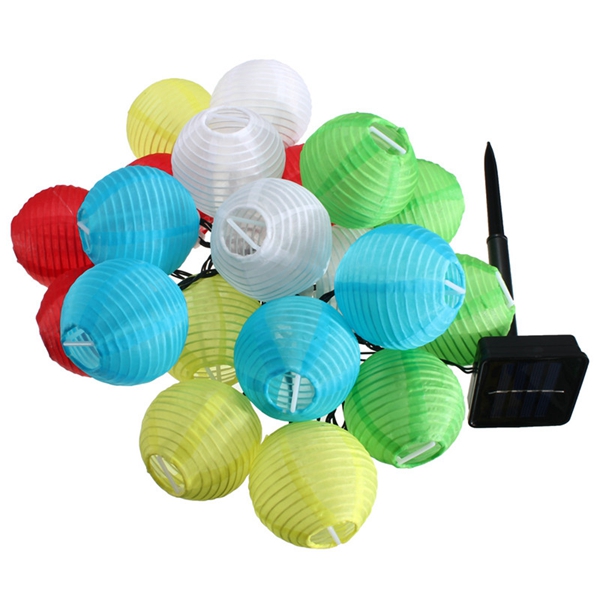 Find 20 LED Solar Power Colorful Lantern String Fairy Light Outdoor Festival Garden Xmas Decor for Sale on Gipsybee.com with cryptocurrencies
