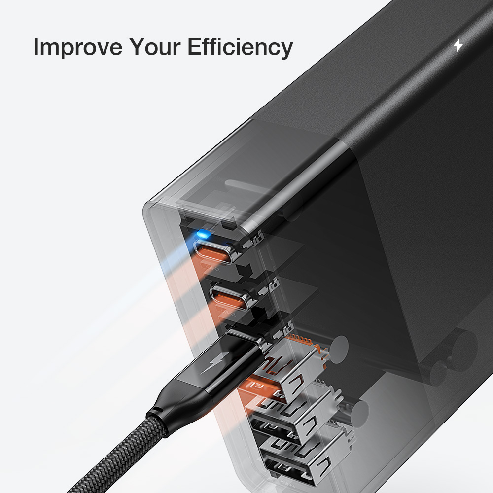 Find BlitzWolf BW S25 75W 6 Ports Desktop Charging Station Charger With Baseus 100W LED Display USB C to USB C PD Power Delivery Cable for Sale on Gipsybee.com with cryptocurrencies