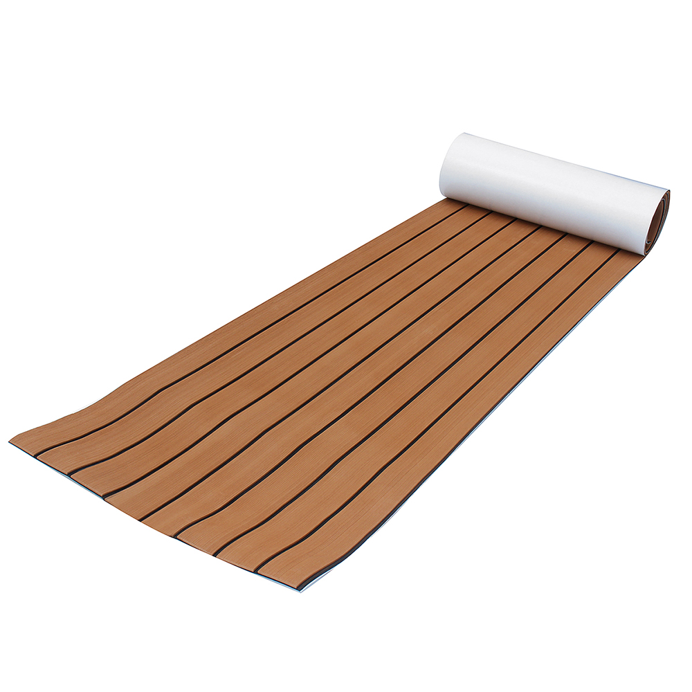 Find 6mm 45x240cm EVA Foam Teak Deck Sheet Self Adhesive Boat Yacht Synthetic Decking Foam Floor Mat Brown With Black Stripes for Sale on Gipsybee.com with cryptocurrencies