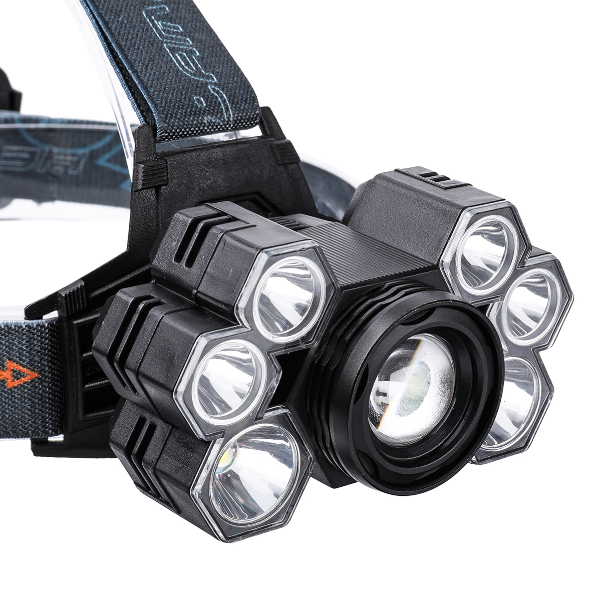 Find Mechanical Zoom Seven Headlights with a pair of 18650 Battery USB Lines for Sale on Gipsybee.com with cryptocurrencies