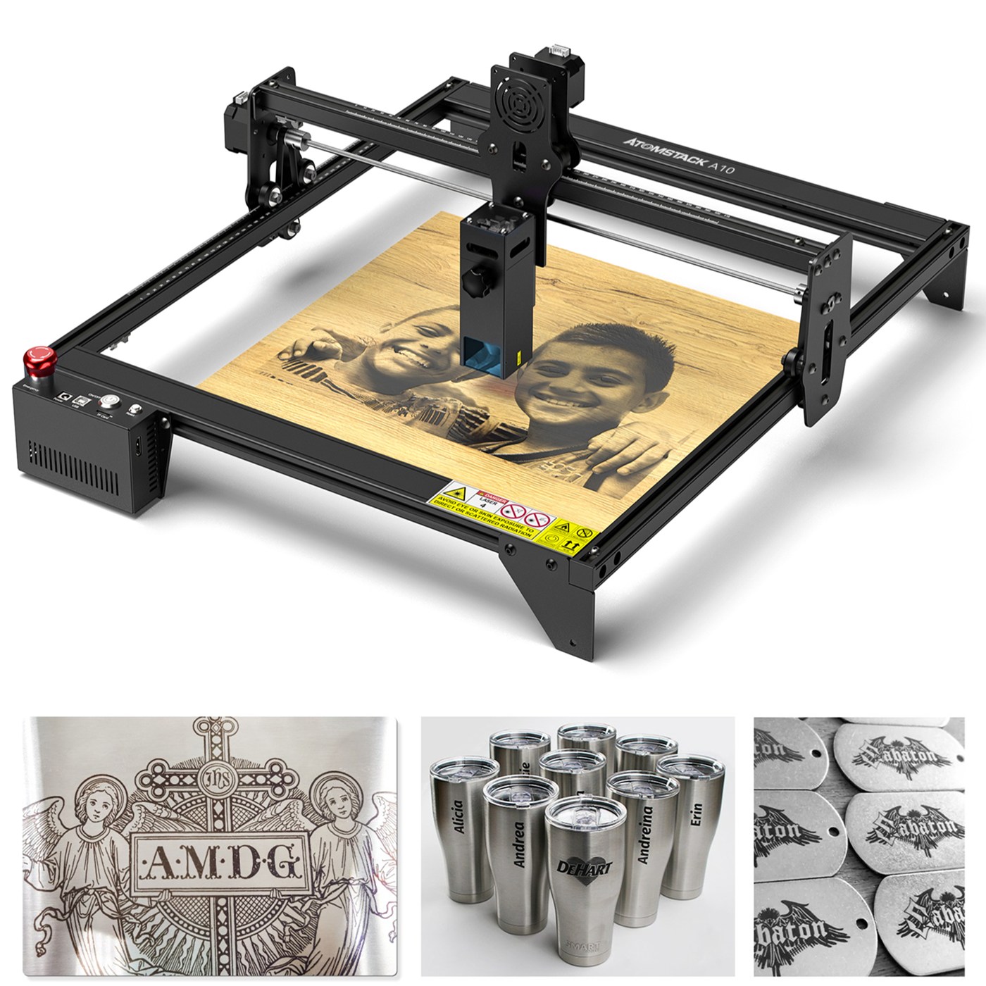 Find ATOMSTACK A10 Laser Engraver 10W Dual Laser Output Power APP Control Engraving Cutting Machine Fixed Focus Laser for Sale on Gipsybee.com with cryptocurrencies