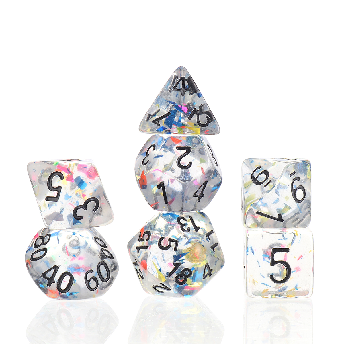 Find 7Pcs Galaxy Polyhedral Dice Resin Mirror Dices Set Role Playing Board Party Table Game Gift for Sale on Gipsybee.com with cryptocurrencies