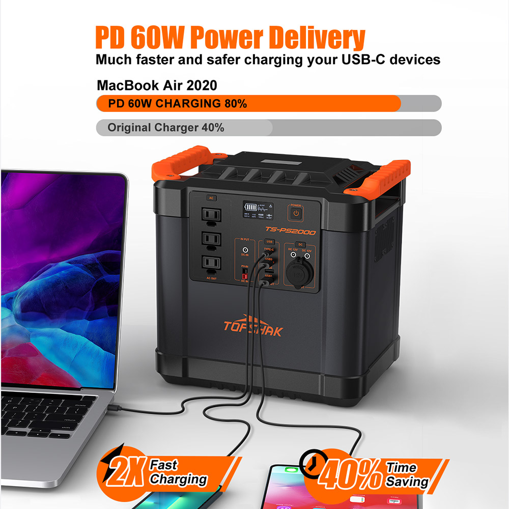 Find TOPSHAK TS PS2000 2200Wh 2000W Portable Power Station Outdoor RV/Van Camping Urgent Solar Generator Solar Mobile Lithium Battery Pack for Sale on Gipsybee.com with cryptocurrencies