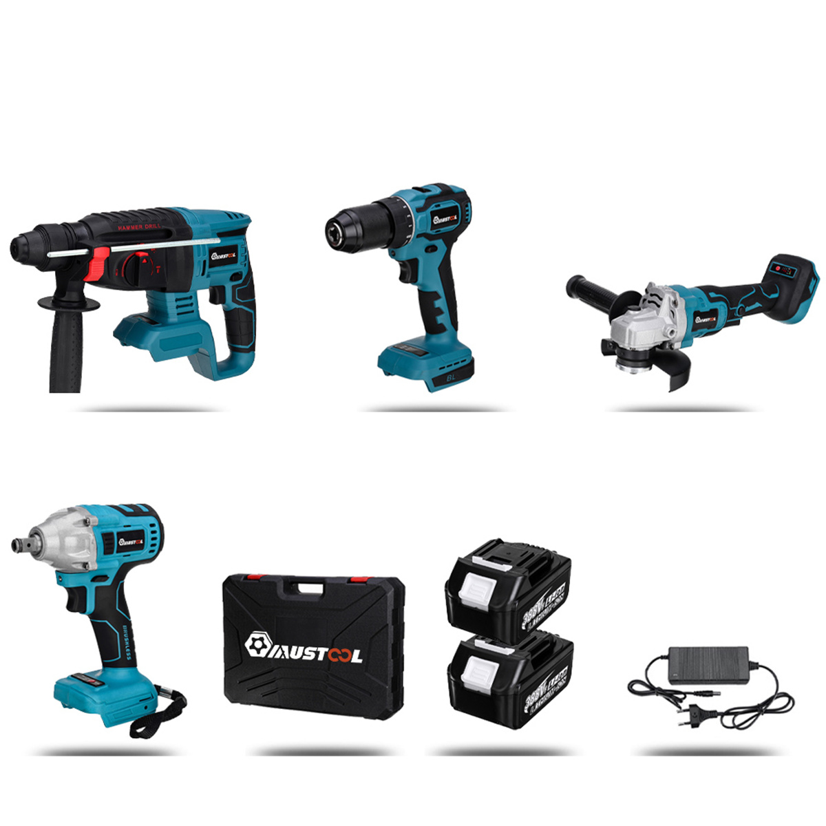Find MUSTOOL 1 Set 800N M Electric Wrench Hammer Power Drill Machine Angle Grinder with/without Battery for Sale on Gipsybee.com with cryptocurrencies