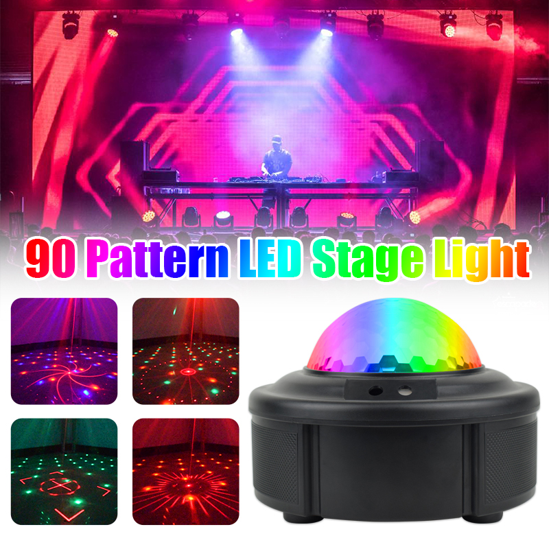Find 90 Pattern LED Stage Light Sound Control Club Party Projector Stage Effect Light for Sale on Gipsybee.com with cryptocurrencies